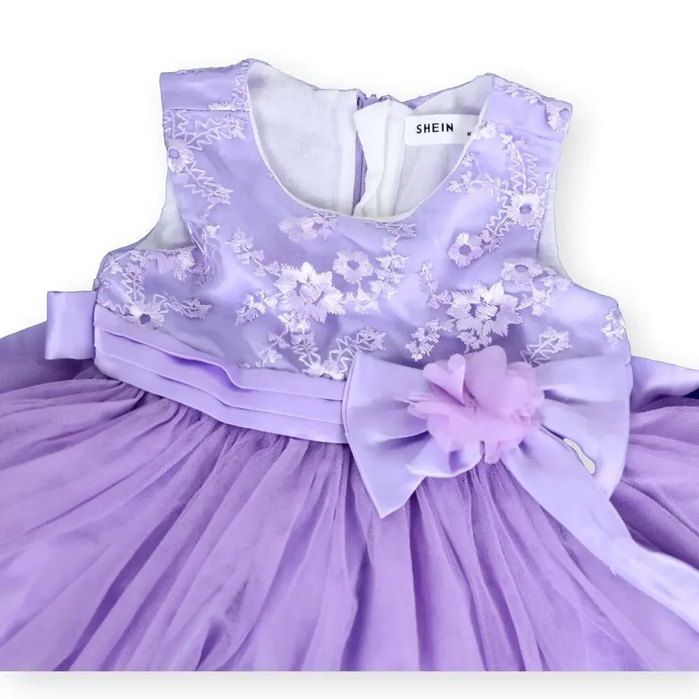 Shein Girls Purple Lavender Party Dress Sleeveless 68 (3-6 months)